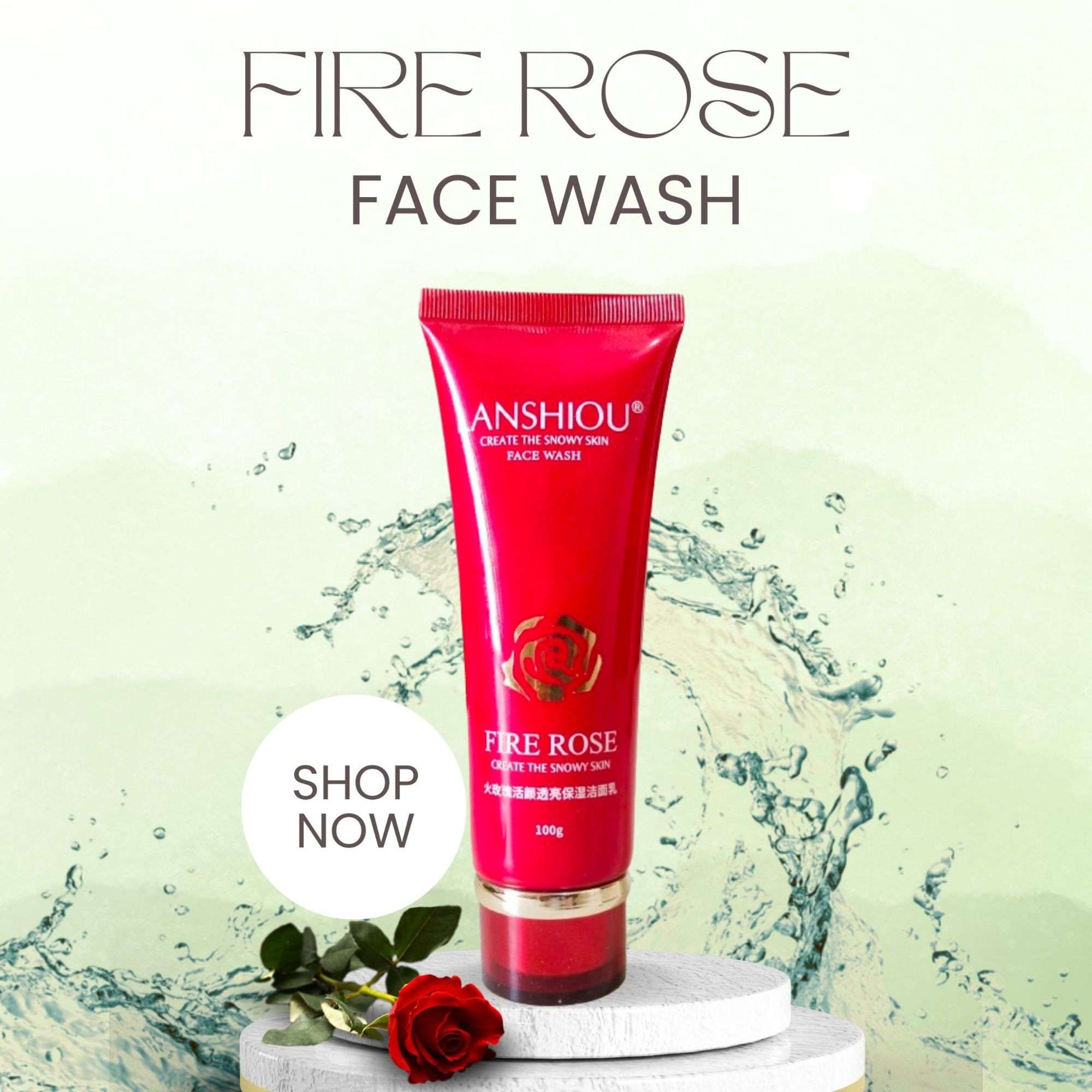 LAISHOU Fire Rose Whitening Facewash 120g