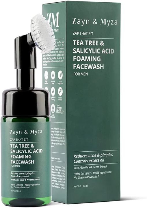 Zayn And Myza Tea Tree And Salicylic Acid Foaming Facewash - For Men - 100 ml
