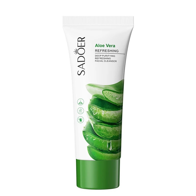 SADOER Aloe Vera Facial Cleanser Deep Purifying Moisturizing Refreshing - 100g