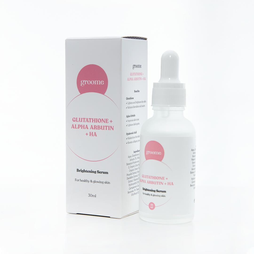 Groome Glutathione + Alpha Arbutin +HA Brightening Serum (30ml)