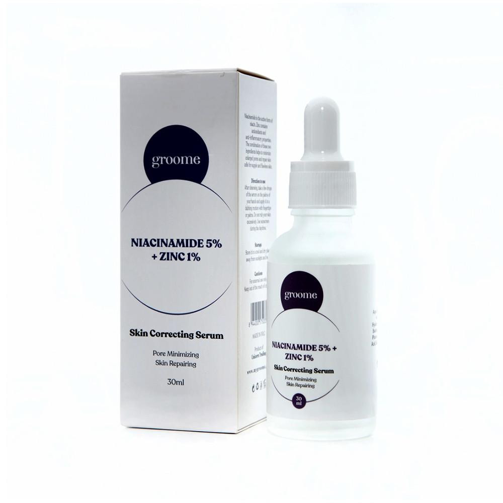 Groome Niacinamide 5% + Zinc 1% Skin Correcting Serum (30ml)
