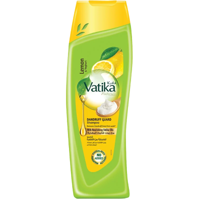 Dabur Vatika Naturals Lemon & Yoghurt Anti-Dandruff Shampoo - 400ml (Dubai Version / UAE Import)