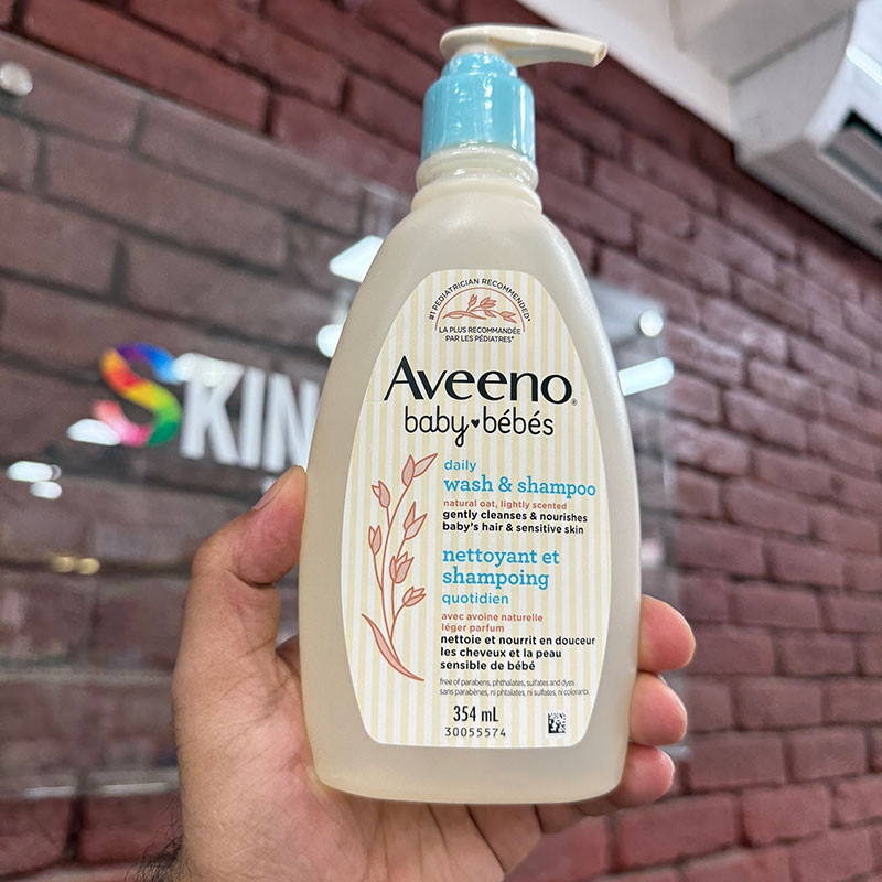 Aveeno Baby Daily Wash & Shampoo Coconut Scent & Shea Butter for Sensitive Skin 354ml (Made in Canada)