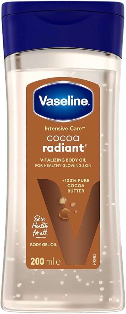 Vaseline Intensive Care Cocoa Radiant Body Gel Oil for Glowing Skin -200ml