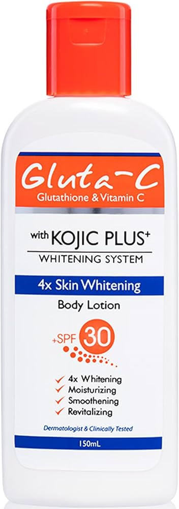 Gluta-C Kojic Plus+ Whitening System 4x Skin Whitening Body Lotion SPF 30 - 150 ml